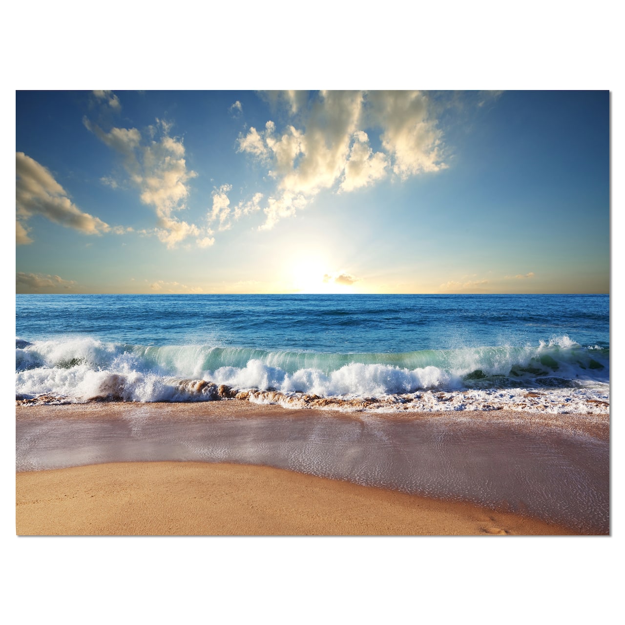Designart - Sea Sunset - Seascape Photography Canvas Art Print